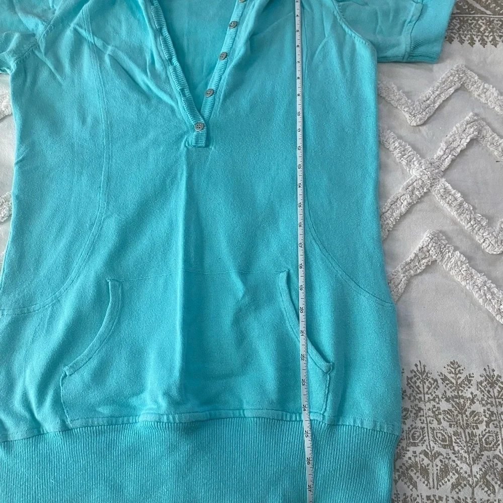 EUC Y2K v-neck short sleeve sweater size large - Picture 6 of 9